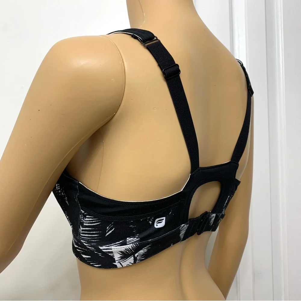 Fabletics High Support Black and White Palms Sports Bra Women’s top size S - Picture 5 of 10